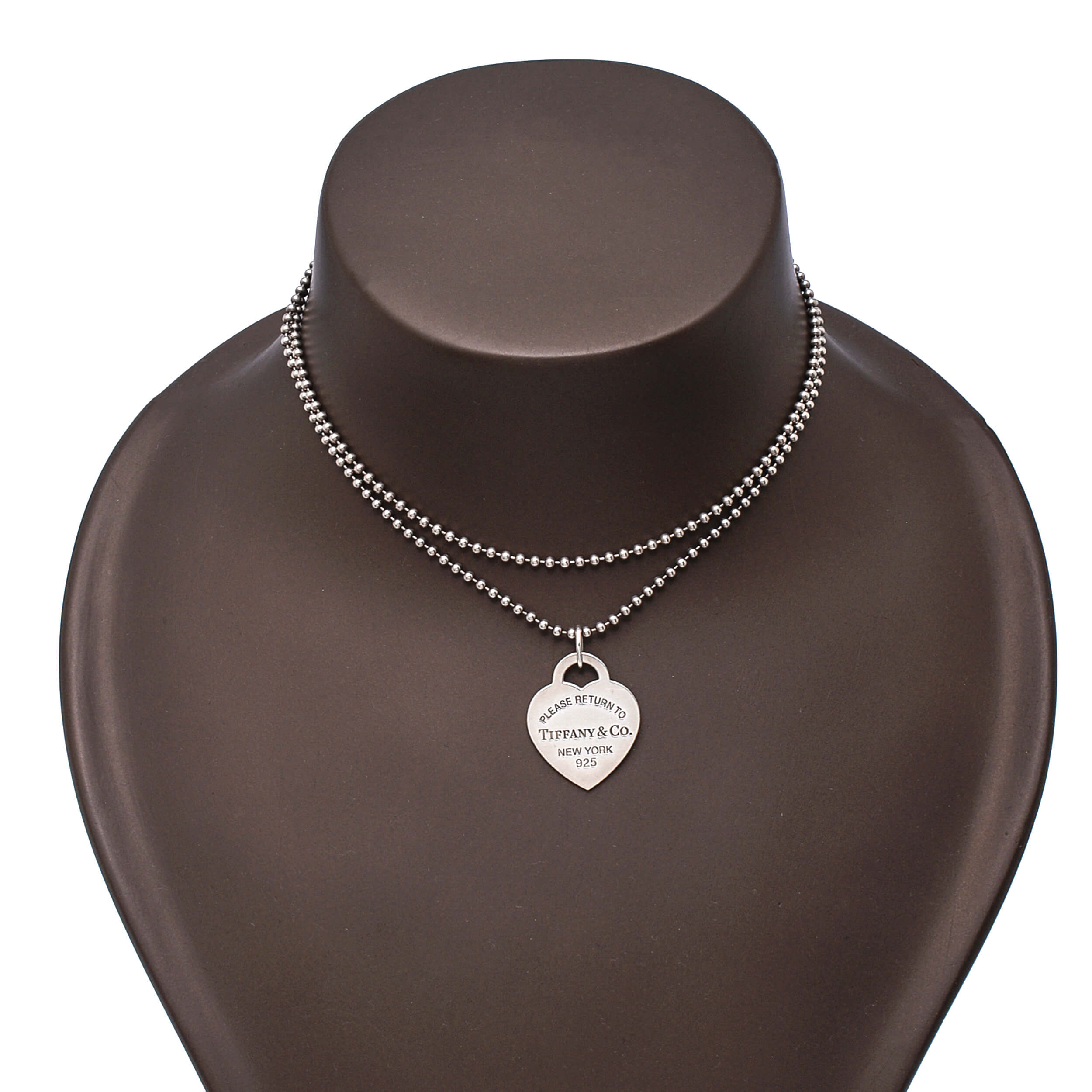 Tiffany&Co - Silver Rettonuti Fanny Heart Tag Ball Chain Necklace